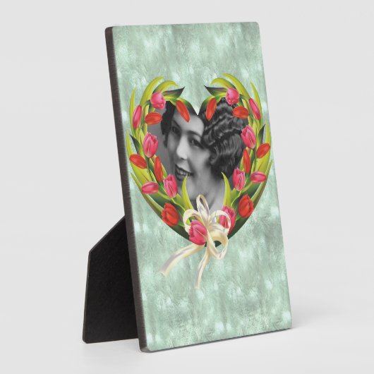 Tulpen Heart Art Lijst Plaque Fotoplaat (Zijkant)