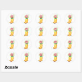 Tulpen helder op maat gemaakte sticker Floral kleu (Vel)