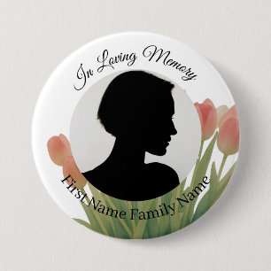 tulpen herdenkingsfoto knop ronde button 7,6 cm
