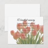 Tulpen Herdenkingskaart Informatiekaartje (Voorkant / Achterkant)