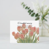 Tulpen Herdenkingskaart Informatiekaartje (Staand voorkant)
