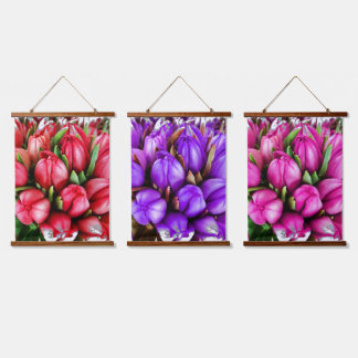 Tulpen Hout Topped Wandtapijt Hangend Wandkleed