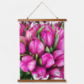 Tulpen Hout Topped Wandtapijt Hangend Wandkleed (Voorkant 3)