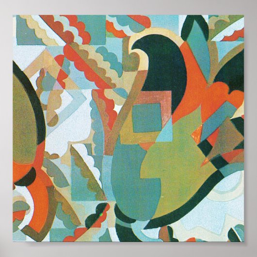 Tulpen in Abstract Poster (Voorkant)