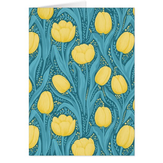 Tulpen in blauw en geel (Voorkant)