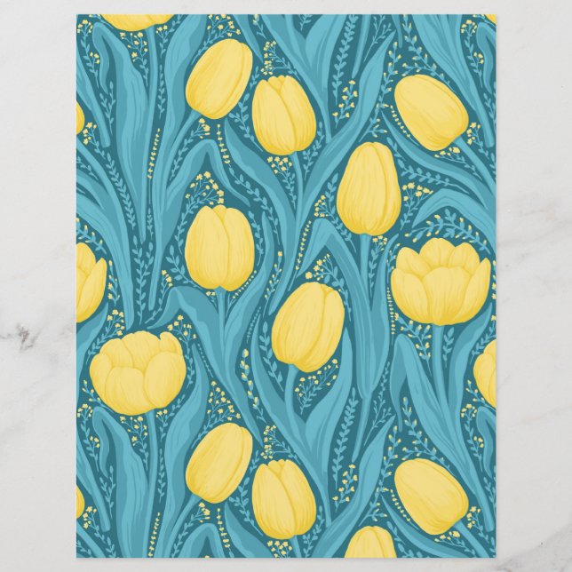 Tulpen in blauw en geel (Voorkant)