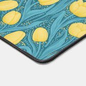 Tulpen in blauw en geel bureaumat (Hoek)