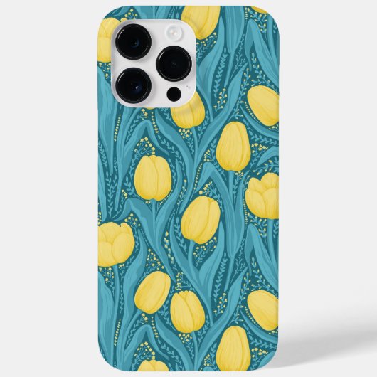 Tulpen in blauw en geel Case-Mate iPhone case (Achterkant)
