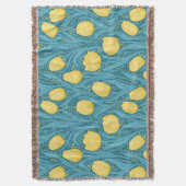 Tulpen in blauw en geel deken (Voorkant Verticaal)