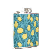 Tulpen in blauw en geel heupfles (Rechts)