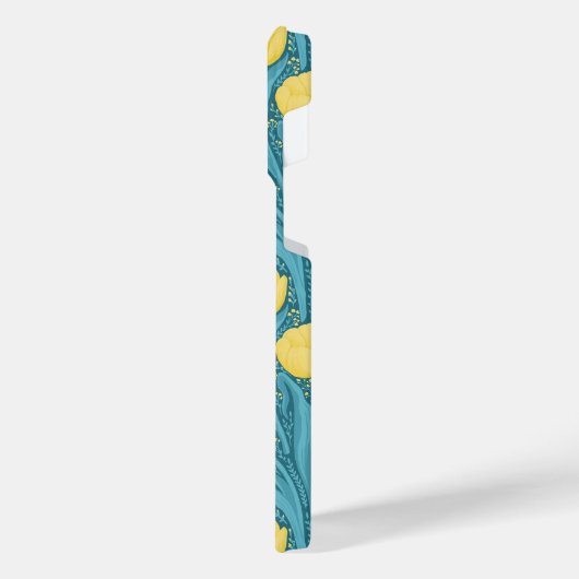 Tulpen in blauw en geel iPhone hoesje (Linkerkant)