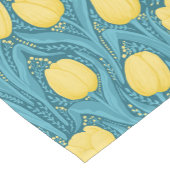 Tulpen in blauw en geel korte tafelloper (Hoek)