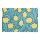 Tulpen in blauw en geel kussensloop (Achterkant-Links)