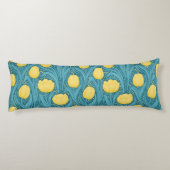 Tulpen in blauw en geel lichaamskussen (Achterkant)