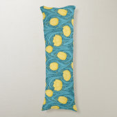 Tulpen in blauw en geel lichaamskussen (Voorkant Verticaal)