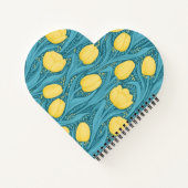 Tulpen in blauw en geel notitieboek (Achterkant)