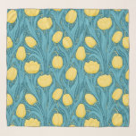 Tulpen in blauw en geel sjaal<br><div class="desc">Tulpen in blauw en geel,  naadloos patroon</div>