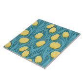 Tulpen in blauw en geel tegeltje (Zijkant)