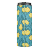 Tulpen in blauw en geel thermosbeker (Achterkant)