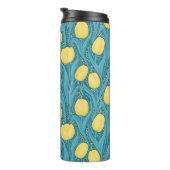 Tulpen in blauw en geel thermosbeker (Geroteerd rechts)