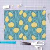 Tulpen in blauw en geel tissuepapier (Craft)