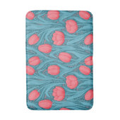 Tulpen in blauw en rood badmat (Voorkant Verticaal)