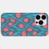 Tulpen in blauw en rood Case-Mate iPhone case (Achterkant (horizontaal))