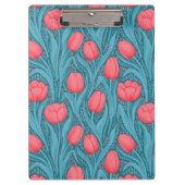 Tulpen in blauw en rood klembord (Voorkant)