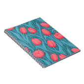 Tulpen in blauw en rood notitieboek (Rechterzijde)