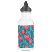Tulpen in blauw en rood waterfles (Links)