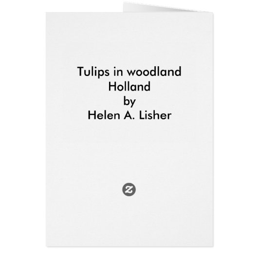 Tulpen in bossen (Achterkant)