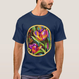 Tulpen in de cirkel t-shirt