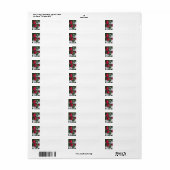 Tulpen in de sneeuw adresetiketten etiket (Full Sheet)