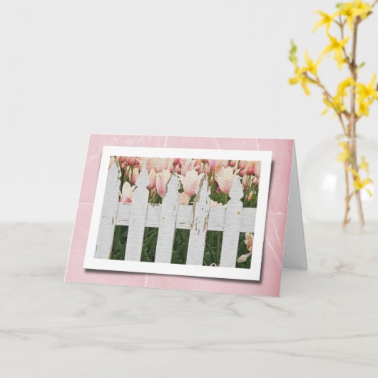 Tulpen in de tuin kaart (Gele Bloem)