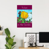 Tulpen in de tuin Poster (Thuiskantoor)