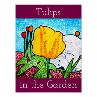 Tulpen in de Tuin Poster