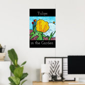 Tulpen in de Tuin Poster (Thuiskantoor)