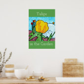 Tulpen in de Tuin Poster (Keuken)