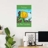Tulpen in de Tuin Poster (Thuiskantoor)