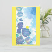 Tulpen in de Waterverf van de zon Bedankkaart (Staand voorkant)