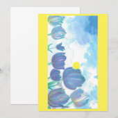 Tulpen in de Waterverf van de zon Bedankkaart (Voorkant / Achterkant)