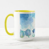 Tulpen in de waterverf van de zon mok (Links)