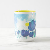 Tulpen in de waterverf van de zon mok (Midden)