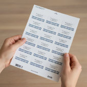 Tulpen in Delfts Blauw aanpasbaar Etiket