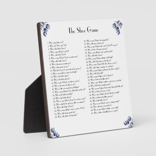 Tulpen in Delfts Blauw aanpasbaar Fotoplaat (Voorkant)