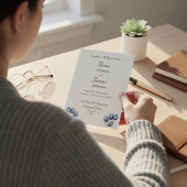 Tulpen in Delfts Blauw aanpasbaar Kaart