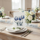 Tulpen in Delfts Blauw aanpasbaar Kaart