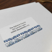 Tulpen in Delfts Blauw aanpasbaar Label
