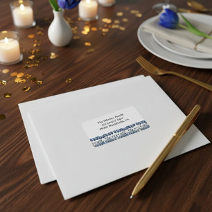 Tulpen in Delfts Blauw aanpasbaar Label