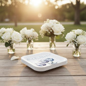 Tulpen in Delfts Blauw aanpasbaar Papieren Bordje